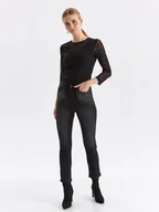 Spodnie damskie - Spodnie damskie ciemnoszare - SSP4207ST spodnie długie - TOP SECRET - Odzieżowy sklep internetowy TOP SECRET - miniaturka - grafika 1