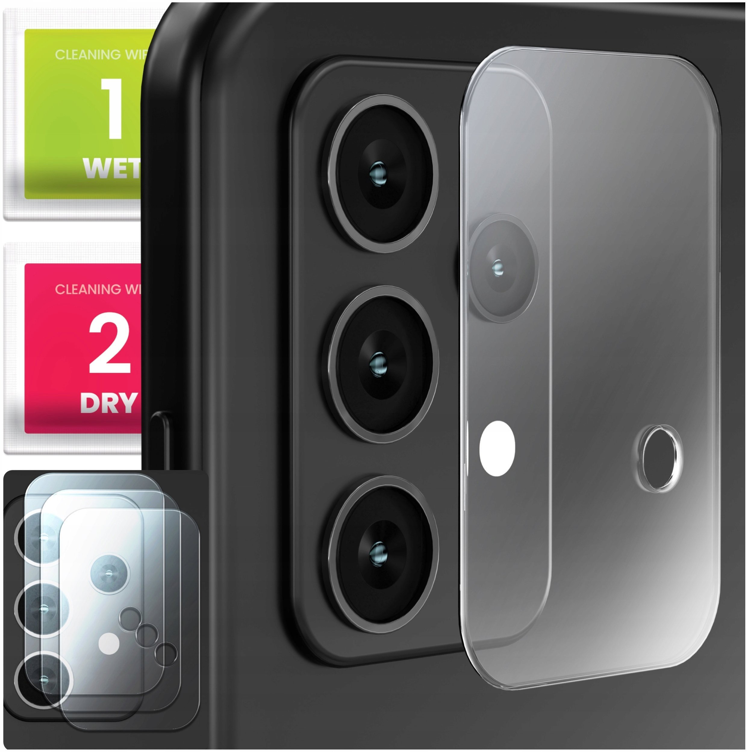 3-PAK Szkło Na Aparat Do Samsung Galaxy A33 / A53 Hartowane, Ochronne, 9H