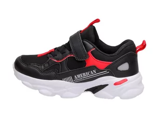 Buty sportowe męskie - American Club Sportowe buty dziecięce AMERICAN RL04/21 BK - - grafika 1