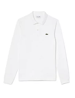 Koszulki męskie - Lacoste Męska koszulka polo Slim Fit, Blanc, L - grafika 1