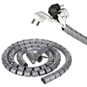 Kable komputerowe i do monitorów - Elastyczna MASKOWNICA do Kabli 200cm szara AG873B - miniaturka - grafika 1