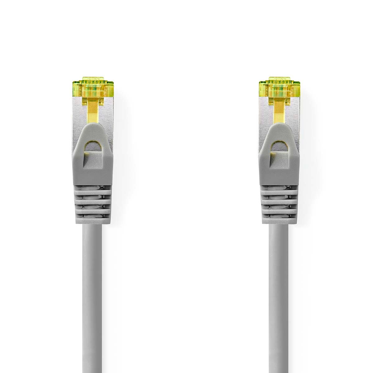 Kabel sieciowy Cat 8.1 S/FTP RJ45 męski RJ45 męski 3,00 m Okrągły LSZH Szary Etykieta