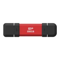Dyski SSD - silicon power ds72 500gb usb-a usb-c 1050/850 mb/s czerwony SP500GBUC3S72VPR - miniaturka - grafika 1