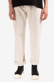 Spodnie męskie - Wood Wood jeansy bawełniane Al Rigid Denim Straight Fit 12225804.7051-OFFWHIT - grafika 1