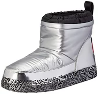 Botki damskie - Love Moschino Damskie sztyblety St.tod.skiboot20 z nylonu laminowanego, srebrne/czarne, 35 EU - miniaturka - grafika 1