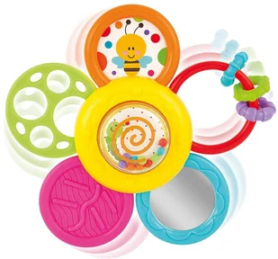 SMILY PLAY Grzechotka kręcąca stokrotka gryzak gryzaczek dla niemowlaków - Gryzaki dla dzieci - miniaturka - grafika 1