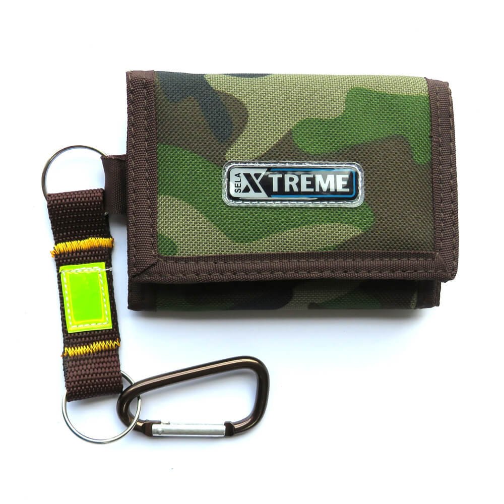 Portfel Z Karabińczykiem Męski Młodzieżowy Xtreme, Moro Brąz Zielony