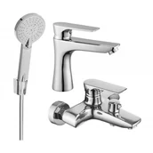 Baterie umywalkowe - Mexen Axel R40 zestaw wannowy, chrom - miniaturka - grafika 1