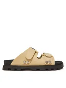 Klapki i japonki damskie - Hunter Klapki HFRU0004251 Beżowy - miniaturka - grafika 1