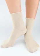 Skarpetki męskie - SKARPETY NOVITI SB103-U-05 MEDICAL (kolor beż, rozmiar 35-38) - miniaturka - grafika 1