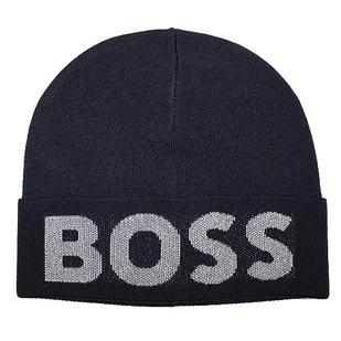 BOSS Czapka męska, ciemnoniebieska, rozmiar uniwersalny, Dark Blue404, jeden rozmiar - Czapki męskie - miniaturka - grafika 1