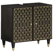 Szafki łazienkowe - vidaXL Szafka pod umywalkę, 62x33x58 cm, lite drewno mango - miniaturka - grafika 1