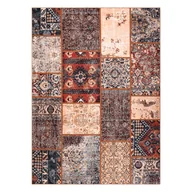 Dywany - Dywan ANTIKA ancient rust, nowoczesny patchwork, grecki do prania - terakota pomarańczowy 160x220 cm - miniaturka - grafika 1