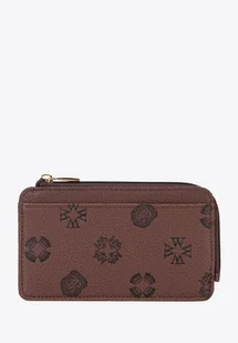 Damskie etui na karty z imitacji skóry ciemny brąz - Biżuteria - akcesoria Damskie etui na karty z imitacji skóry ciemny brąz - Biżuteria - akcesoria - miniaturka - grafika 1
