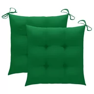 Poduszki na krzesła - vidaXL vidaXL Poduszki na krzesła, 2 szt., zielone, 50x50x7 cm, tkanina - miniaturka - grafika 1