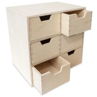 Pudła i kartony archiwizacyjne - Organizer na biurko, 6 szuflad, 28,5 x 20 x 28,5 cm - miniaturka - grafika 1