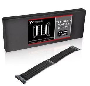 Thermaltake AC-045-CN1OTN-C1 PCI Express Extender, PCIe 16 X, czarnym przewodem, czarny 600mm AC-050-CO1OTN-C1 - Kable komputerowe i do monitorów - miniaturka - grafika 1
