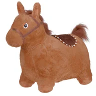 Skoczki dla dzieci - DLA DZIECKA POMPOWANY KONIK SKOCZEK PLUSZOWY - miniaturka - grafika 1