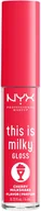 Błyszczyki do ust - NYX PROFESSIONAL MAKEUP THIS IS MILKY GLOSS 13 Cherry Milk Shake 4ml - Błyszczyk do ust 13 Cherry Milk Shake - miniaturka - grafika 1