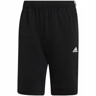 Spodenki męskie adidas Essentials Warm-Up 3-Stripes czarne H48433 S - Spodenki męskie - miniaturka - grafika 1