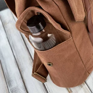 PLECAK MĘSKI NA LAPTOPA A4 ZE SKÓRY WEGAŃSKIEJ PAOLO PERUZZI E-03-MC - Torby na laptopy - miniaturka - grafika 5