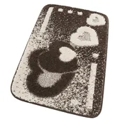 Dywaniki łazienkowe - Miękka Antypoślizgowa Shaggy 3D Chłonna Mata łazienkowa 50x110 cm w Kiery Brązowy - miniaturka - grafika 1