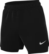 Spodenki damskie - Nike Challenger Uniwersalne szorty 2 w 1 z technologią Dri-Fit (męskie, ok. 18 cm), czarny/czarny/czarny/srebrny odblaskowy, HJ3588-010, M - miniaturka - grafika 1