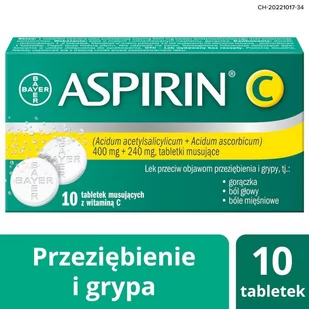 Bayer Aspirin C 10 szt. - Przeziębienie i grypa - miniaturka - grafika 1