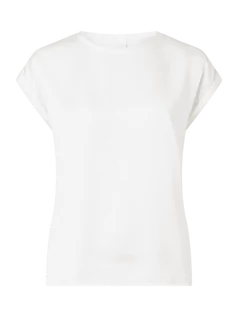Koszulki i topy damskie - T-shirt z przeszytymi zakładkami na rękawach model ‘VIELLETTE’ - grafika 1