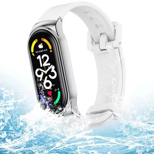 Alogy Pasek silikonowy z zapięciem opaska do Xiaomi Mi Band 7 White - Akcesoria do smartwatchy - miniaturka - grafika 4