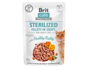 Mokra karma dla kotów - Brit Care Cat Fillets in gravy Sterilised 85 g filety królika w sosie dla kastrowanych - miniaturka - grafika 1