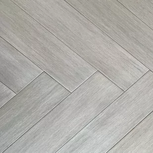 Bambus Chevron White Greylish Lakier Półmat Uv Jodła Lewa - Podłogi drewniane - miniaturka - grafika 1