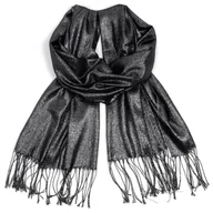 Apaszki i szaliki damskie - Szal damski połyskujący CRYSTAL THREAD BLACK - miniaturka - grafika 1