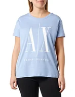 Koszulki i topy damskie - Armani Exchange Koszulka damska z nadrukiem z logo Maxi, Shadow, S - miniaturka - grafika 1