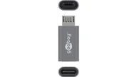 Adaptery i przejściówki - Goobay Adapter USB microUSB USB C Szary 55553 - miniaturka - grafika 1