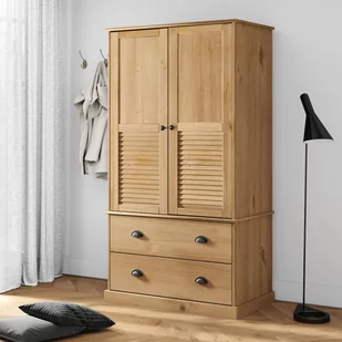 vidaXL Szafa VIGO, 90x55x176 cm, lite drewno sosnowe - Szafy - miniaturka - grafika 1