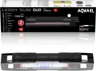 Aquael AQUAEL Leddy SlimDuo 16W Sunny Plant&Night czarne - Oświetlenie akwarium - miniaturka - grafika 1