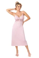 Bielizna nocna - Koszula nocna Jasmine long pudrowy róż - miniaturka - grafika 1