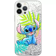Etui i futerały do telefonów - Etui płynny brokat do Apple IPHONE 13 MINI Disney: Stich 008 oryginalne i oficjalnie licencjonowane, Srebrny - miniaturka - grafika 1