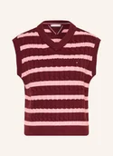 Kamizelki damskie - Tommy Hilfiger Sweter Bez Rękawów rot - TOMMY HILFIGER - miniaturka - grafika 1