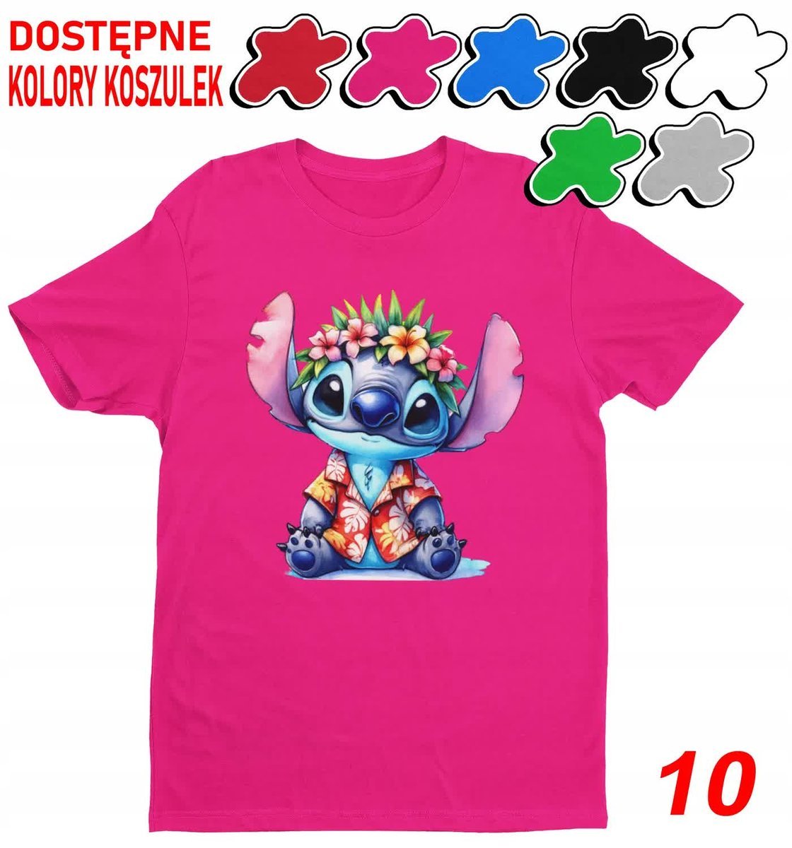 Koszulka Dziecięca Z Nadrukiem Stitch Stich Angel Dużo Wzorów -M 134-140