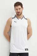Koszulki męskie - Puma t-shirt treningowy Hoops Team Game kolor biały 676628 - miniaturka - grafika 1