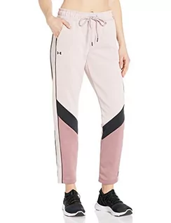 Spodnie damskie - Under Armour Damskie spodnie z podwójną dzianiną Różowy (667)/czarny XL 1351874-667-X-Large - grafika 1