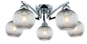 Lampy sufitowe - MLAMP Modernistyczna LAMPA sufitowa ELM1986/5 8C MLAMP szklana OPRAWA loftowa chrom ELM1986/5 8C - miniaturka - grafika 1