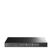 Switche - Cudy GS1024E łącza sieciowe Zarządzany Gigabit Ethernet (10/100/1000) Czarny GS1024E - miniaturka - grafika 1