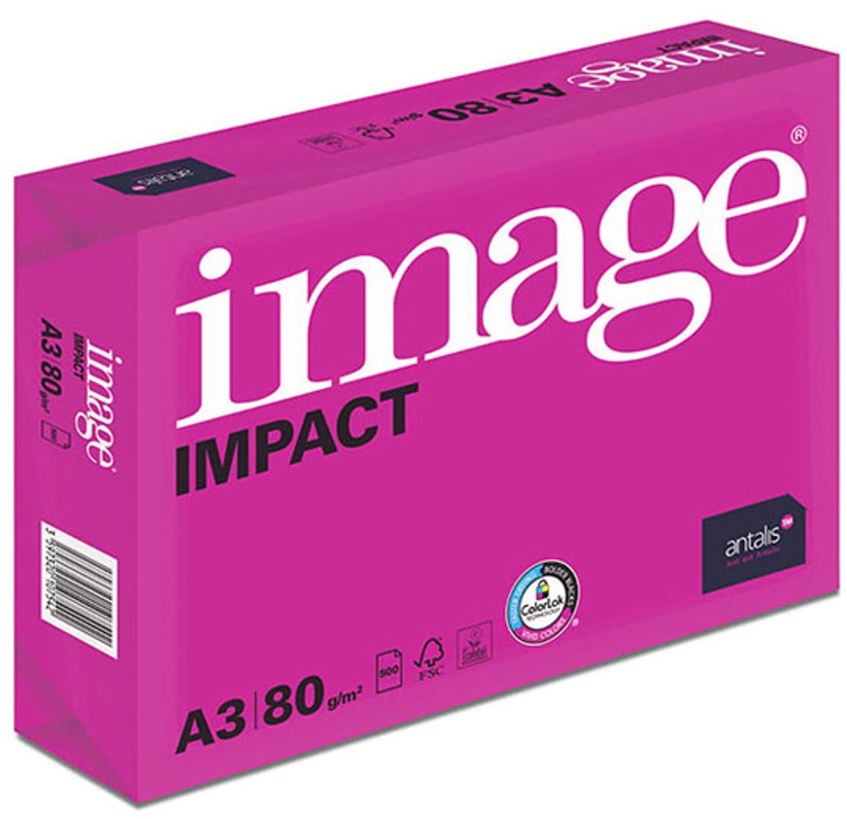 Papier kserograficzny Image, Impact A3, 80 g/m2, bia�y, 500 arkusza, spec. do kolorowych laser.