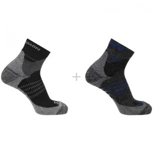 Skarpety trekkingowe Salomon X Ultra Access Quarter 2 pary, wełna merino - Odzież trekkingowa damska - miniaturka - grafika 1