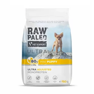 Raw Paleo Ultra Turkey Mini Puppy 750g Monoproteinowa Z Indykiem Dla Szczeniąt Małych Ras - Sucha karma dla psów - miniaturka - grafika 1