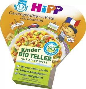 Hipp Warzywa z ogrodu z indykiem i aromatycznym rozmarynem po 1. roku 250 g Bio - Dania dla dzieci - miniaturka - grafika 1
