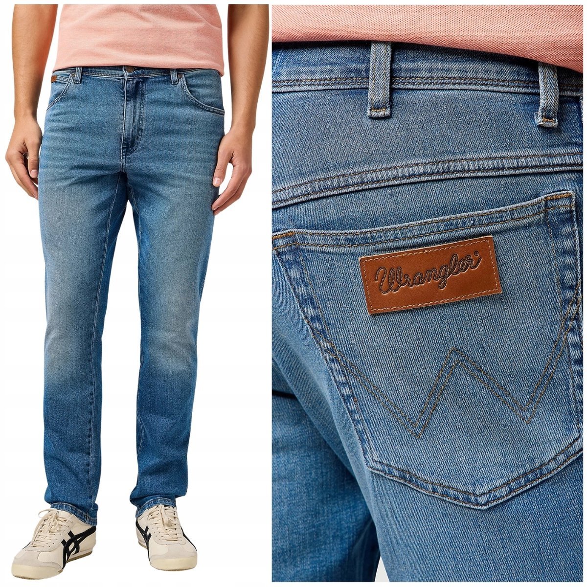 Wrangler TEXAS SLIM Breeze lekko dopasowane spodnie jeansowe W40 L32
